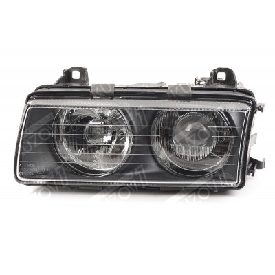 Передняя фара (левая) Hella-Type, H1/H1, DEPO для BMW 3 (E36) 1996-1999 - фото