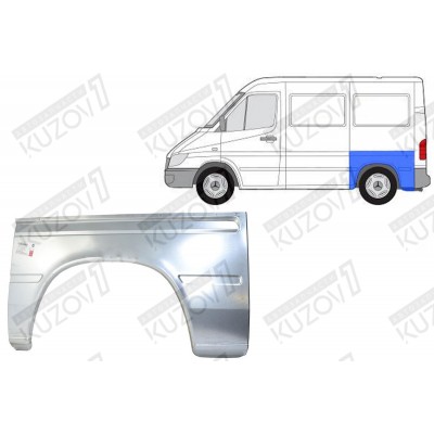 Крыло Заднее (левое) Короткая База, 66 См Potrykus для Mercedes Sprinter 1995-2000 - фото