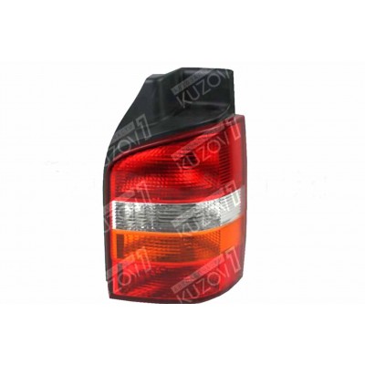 Задний фонарь (правый) Красно-Бело-Желтый, 2 Двери, DEPO для Volkswagen T5 2003-2009 - фото